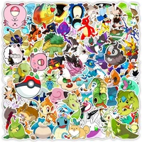 103050100pcs anime pikachu pokemon stickers for kids kawaii decals graffiti skateboard water bottle laptop waterproof sticker