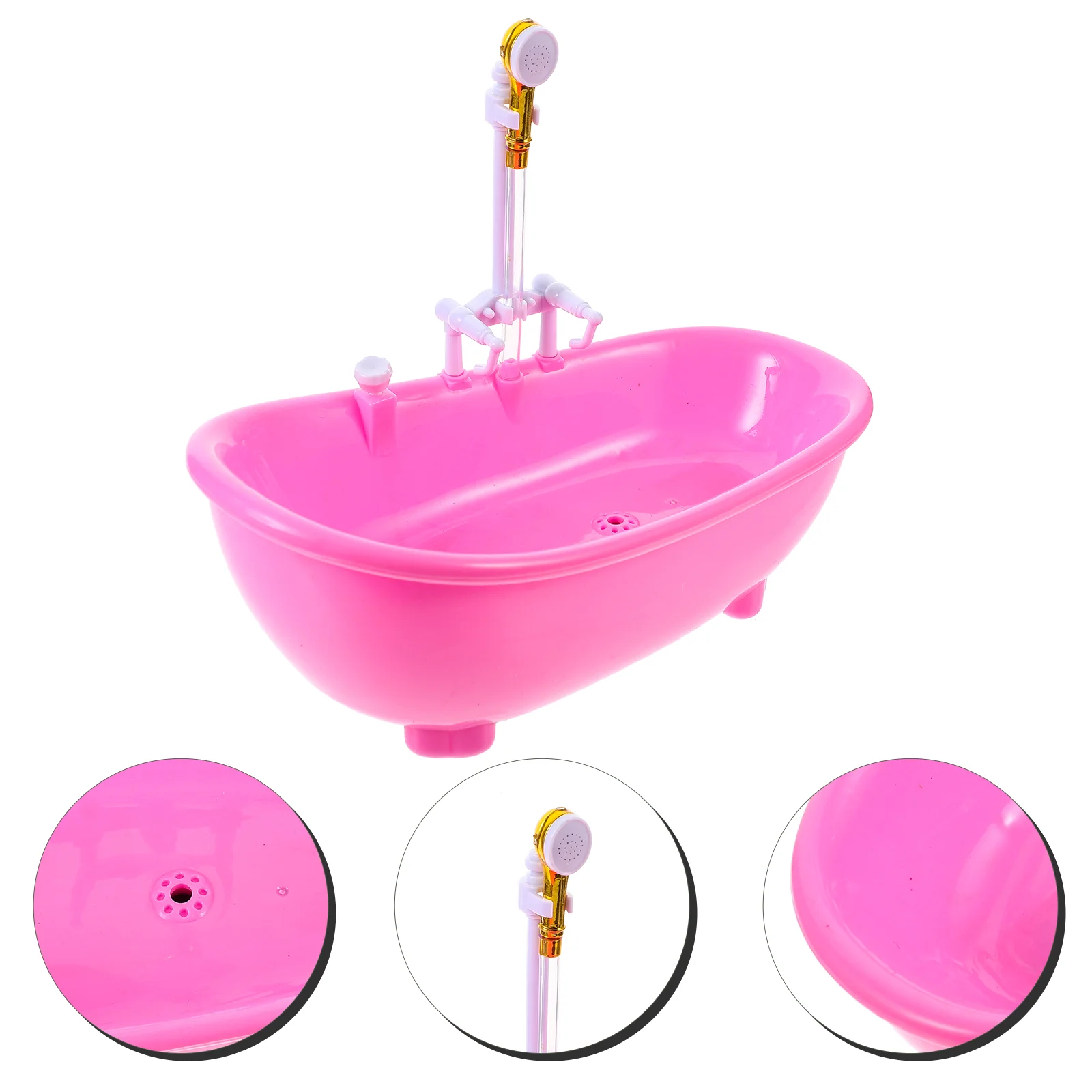 

Bathtub Electric Water Spraying Bathtub Miniature Tub for 1 6 Bathroom Furniture Accessories