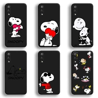 cute cartoon dog snoopy phone case for huawei honor 30 20 10 9 8 8x 8c v30 lite view 7a pro