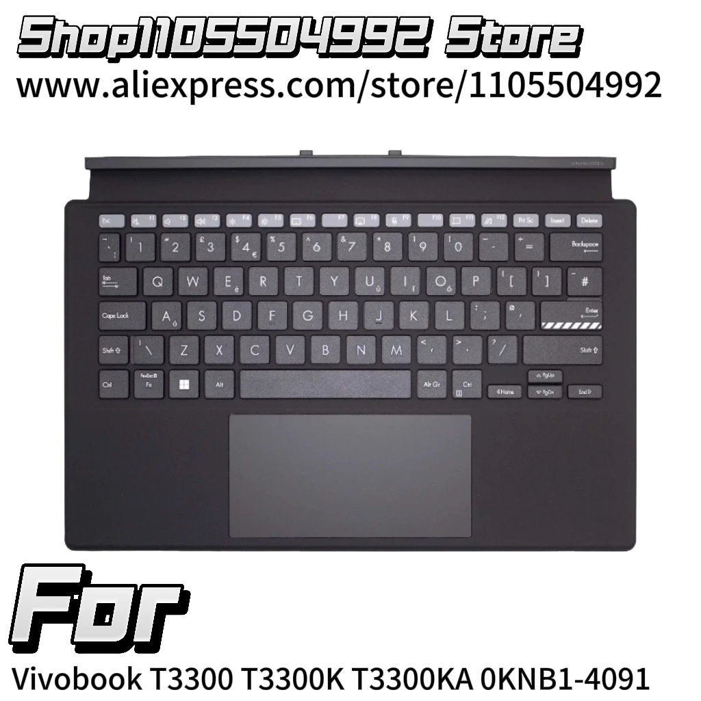Фото Новый чехол-подставка (палмрест) с клавиатурой для Vivobook T3300 T3300K T3300KA 0KNB1-4091 (версии для США, Великобритании, России, Японии, Испании) №1