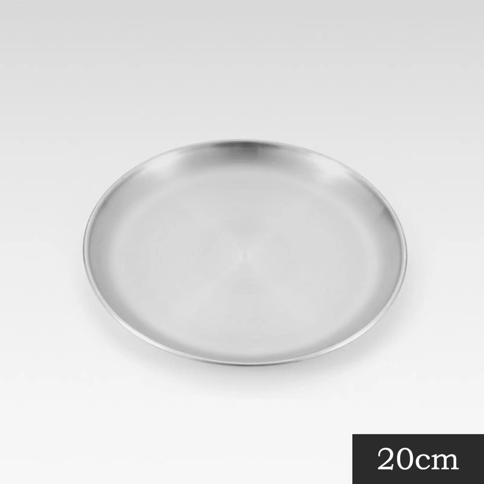 

5Pcs Stainless Steel Plates Set Metal Round Dish Dinnerware for Beach BBQ