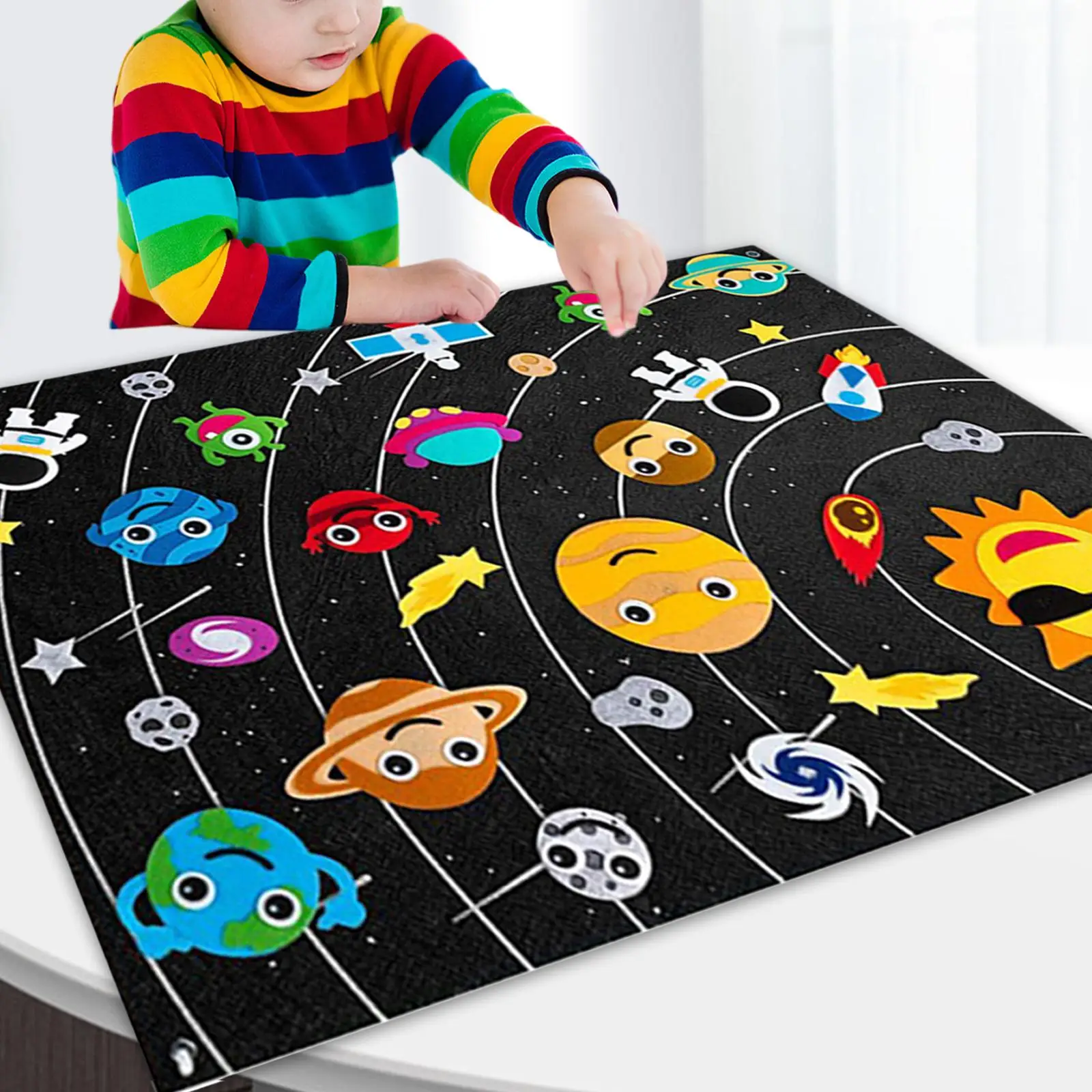

Baby Busy Board Teaching Fine Motor Skills Early Learning Colorful Fine Motor Skill Felt Boards for Gifts Learn to Dress