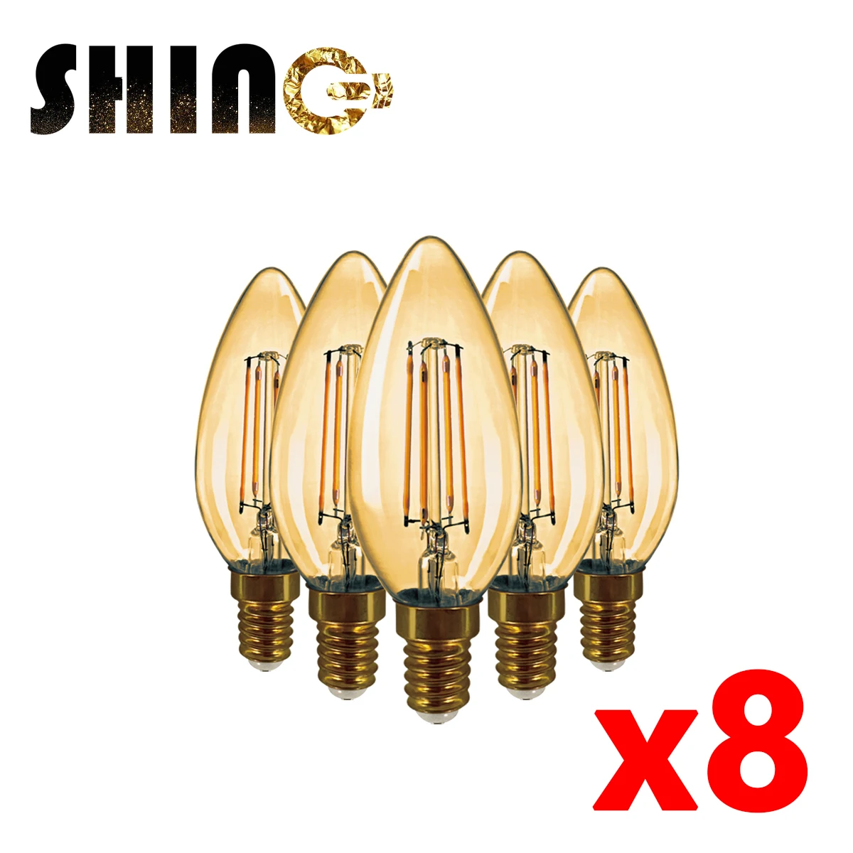 

8Pcs 220V E14 Bombilla LED Filament Bulb C35 4W Retro Edison Bulb Bombillas Vintage Lamp 2700k Lighting For Living Room