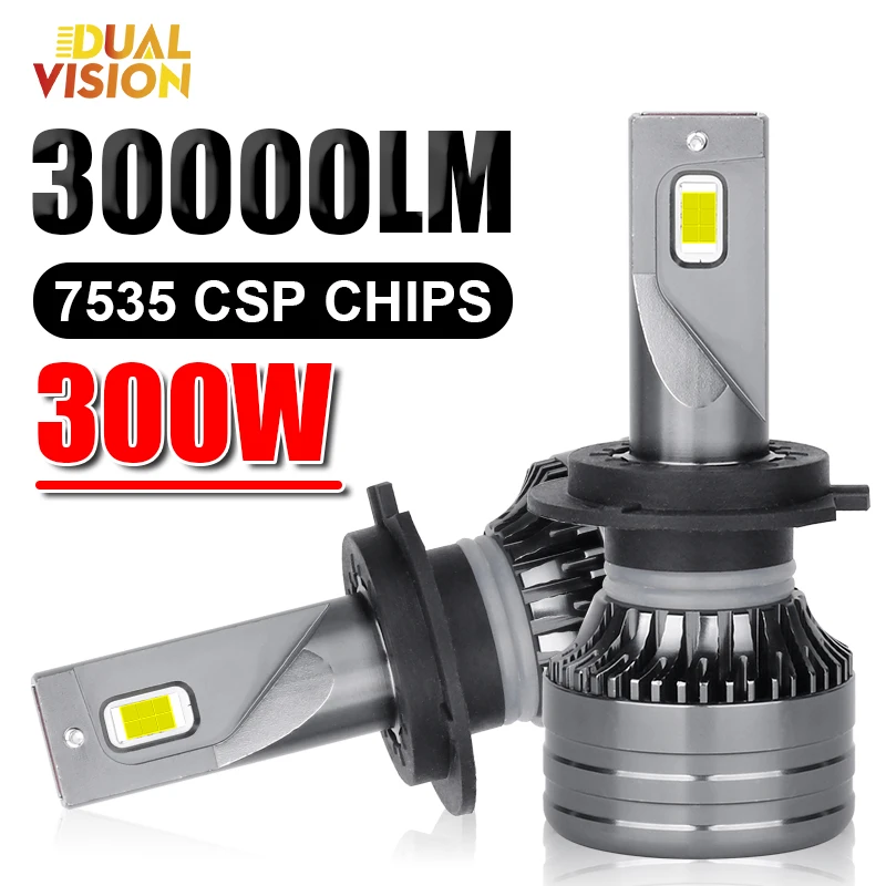 Dualvision 2 Шт. H4 H7 H11 Светодиодные Лампы Для Автомобильных Фар 300 Вт 15000 Люмен 6000 К 12 В