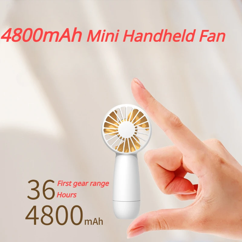 

Портативный мини-вентилятор с ремешком, 4800 мАч, зарядка через USB