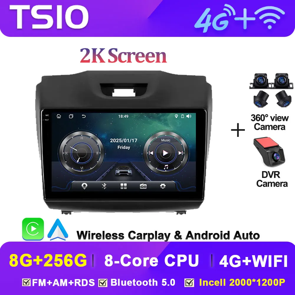 

Автомобильное радио Carplay Android 15 мультимедиа для Chevrolet TrailBlazer 2012-2016 S-10 S10 Colorado для Isuzu D-Max DMAX Stereo 2din
