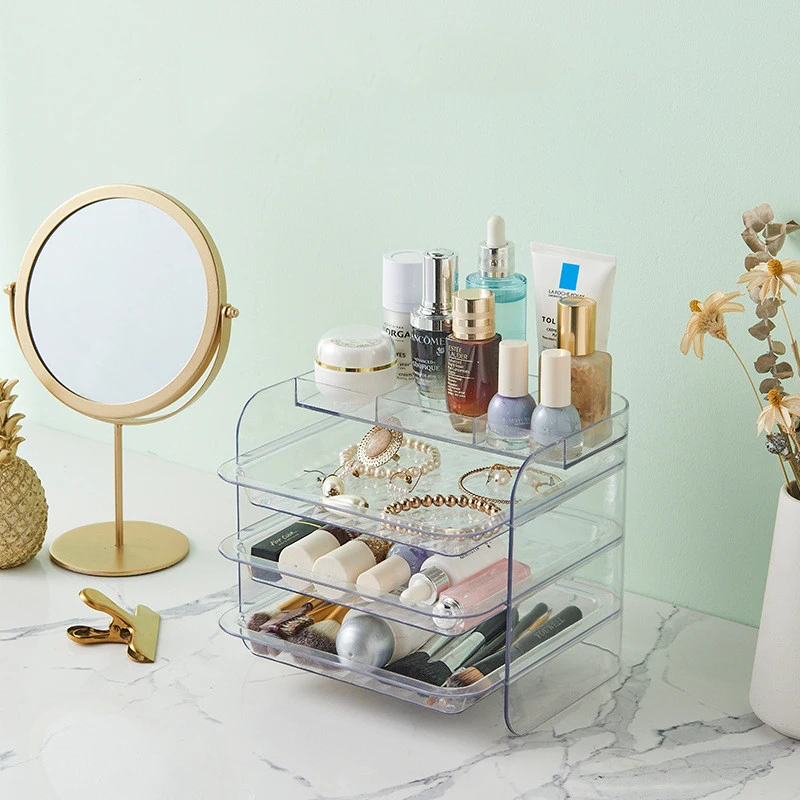 Стеллаж для хранения косметики дома |