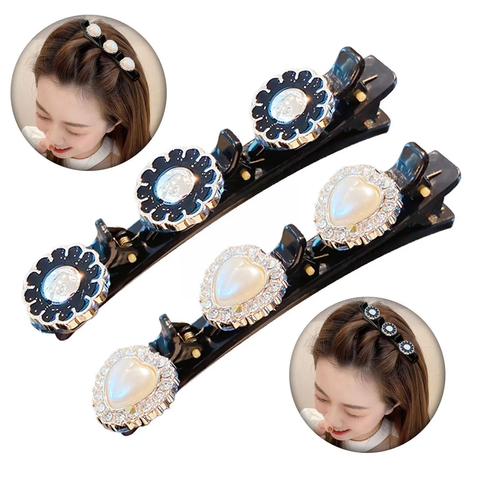 

Корейский стиль шпилька для волос искусственная челка заколки для волос челка плетение челка двойная лента твист Нескользящая заколка зажим винтажная боковая La I5P8