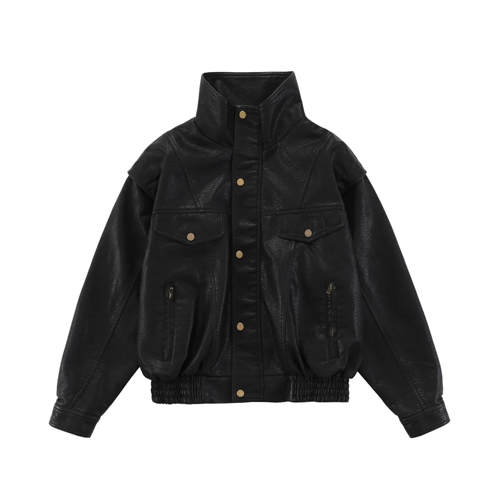 

Street American Retro Motorcycle Leather Jacket Men's Autumn And Winter New Lapel Loose Outdoor Punk Pu Coat