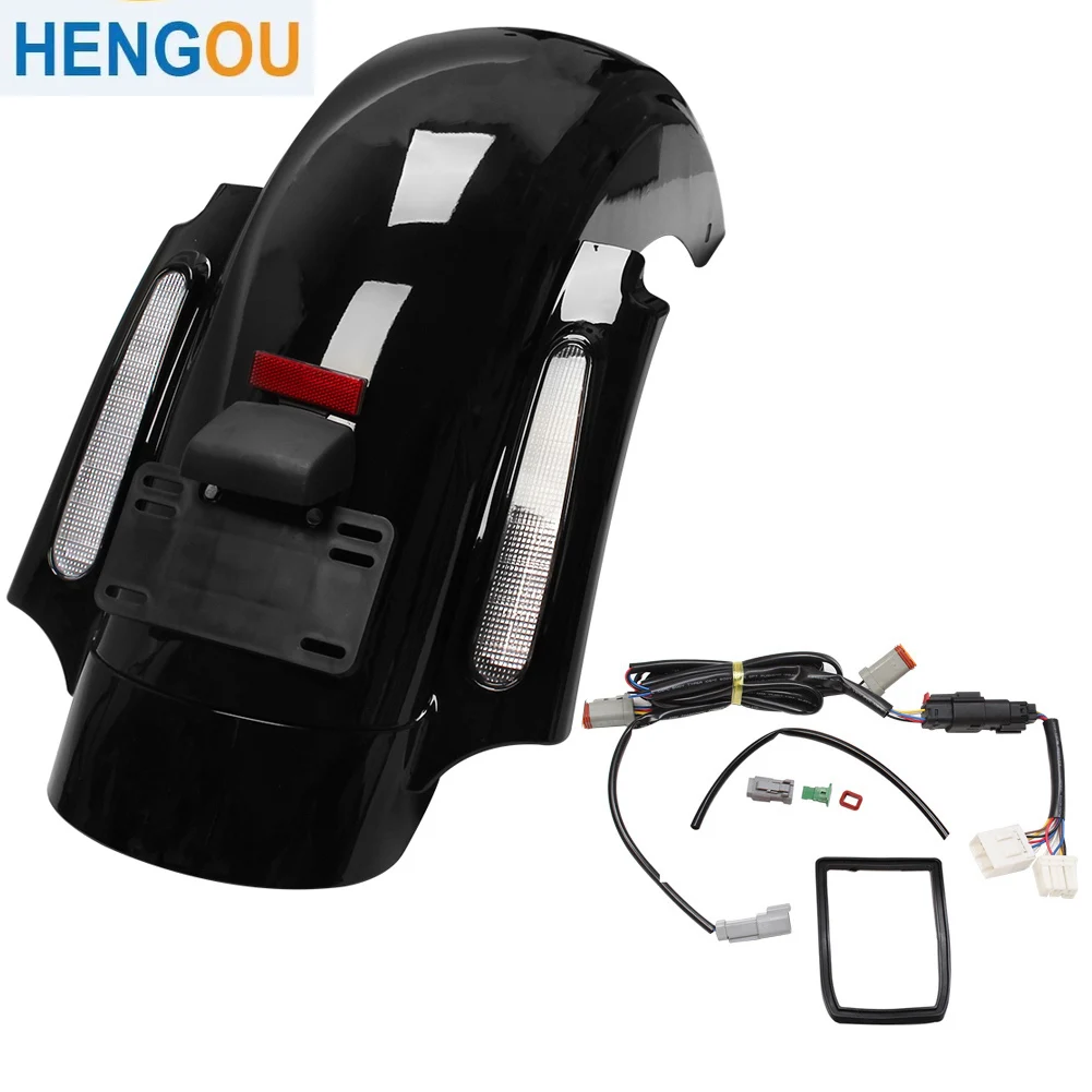 

Motorcycle LED Rear Fender System Brake Lights Fascia Set For Harley CVO Touring Road King Electra Street Glide 2009-2013 2012