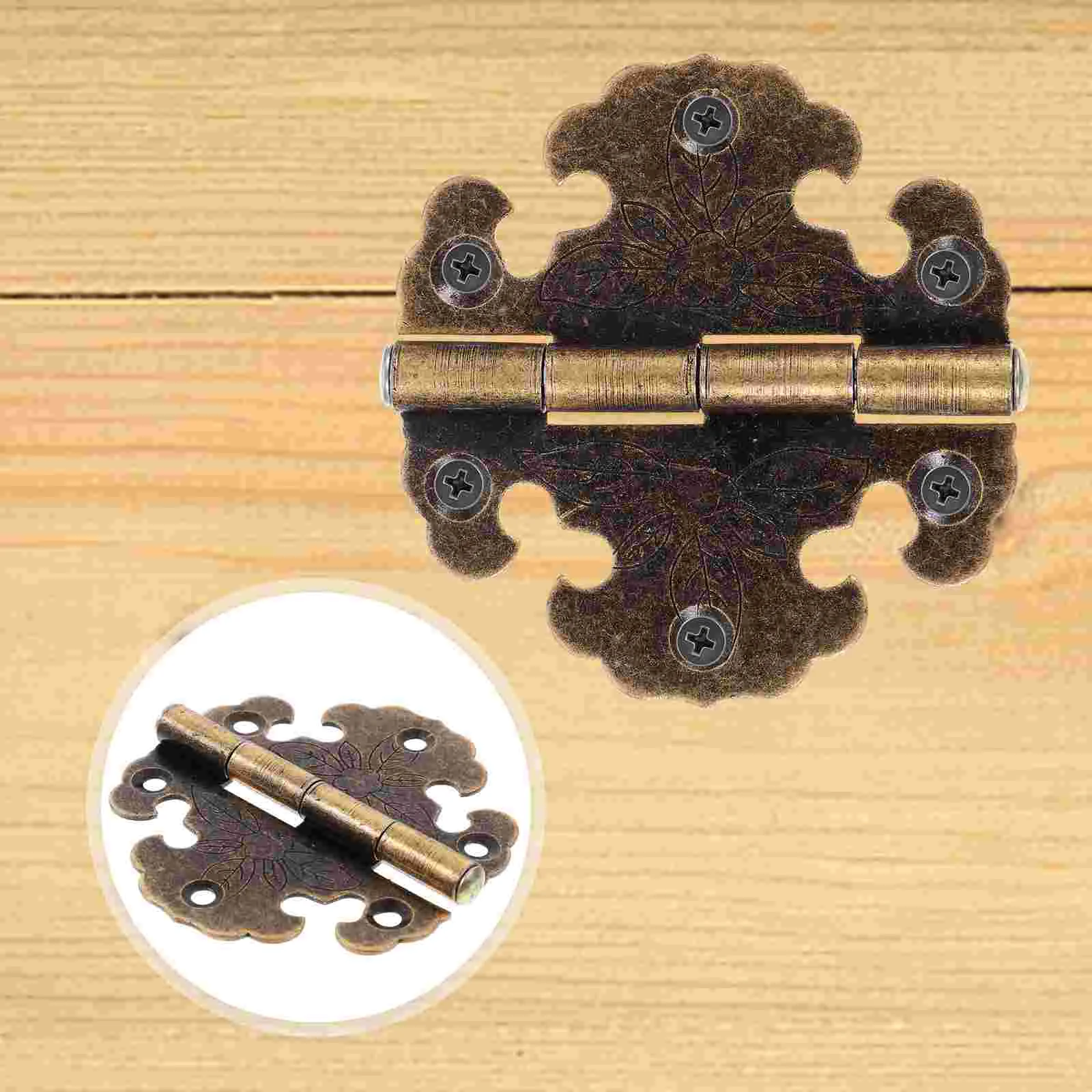 

4 Pcs Tiny Hinges Cabinet Door Copper Metal For Crafts Kitchen Zinc Alloy Heavy Duty Furniture
