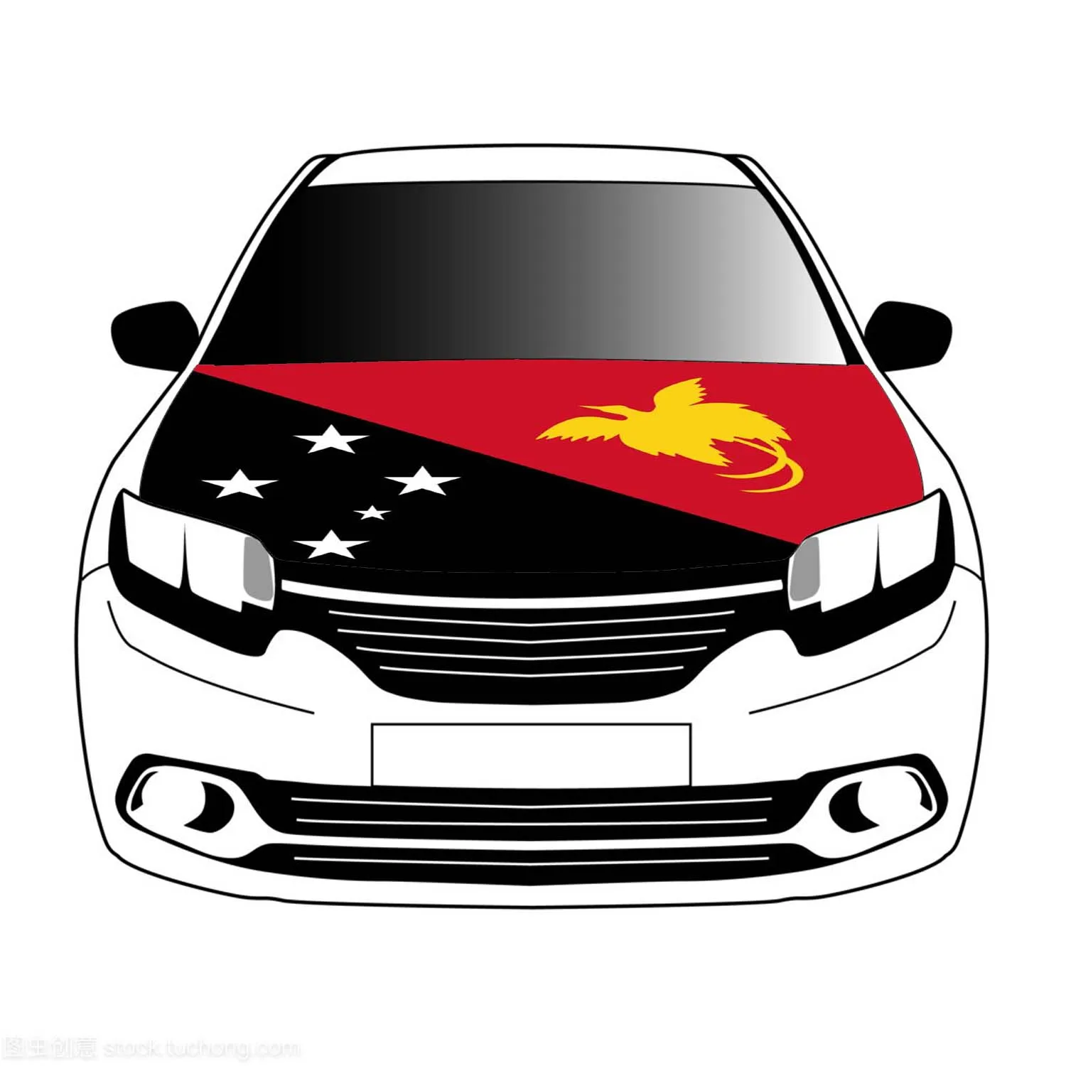 

Papua New Guinea flags car Hood cover 3.3x5ft/5x7ft 100%polyester,car bonnet banner