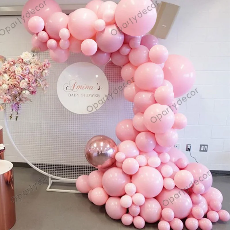 

Combination Pastel Macaron Pink Balloon Garland Kit For Adult Kids Happy Birthday Foil Balloons Arch Wedding Decoration Balls