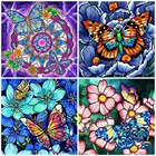 Набор для алмазной живописи Huacan 5D с бабочкой, полный квадратныйкруглый Набор для вышивки, ремесла, украшение для спальни