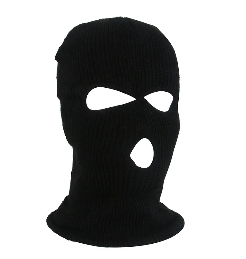 

Full Face Cover Ski Mask Hat 3 Holes Balaclava Army Tactical CS Windproof Knit Beanies Bonnet Winter Warm Unisex Caps