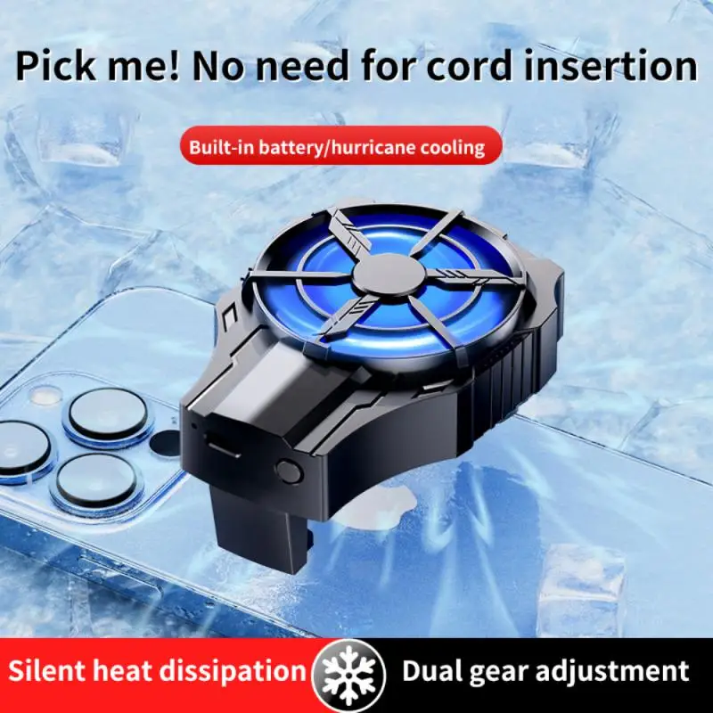 

Heat Dissipation Mobile Phone Cooler Rapid Silent Cell Phone Cooler 68-89mm Two-gear Adjustment Universal Phone Cooling Fan Firm