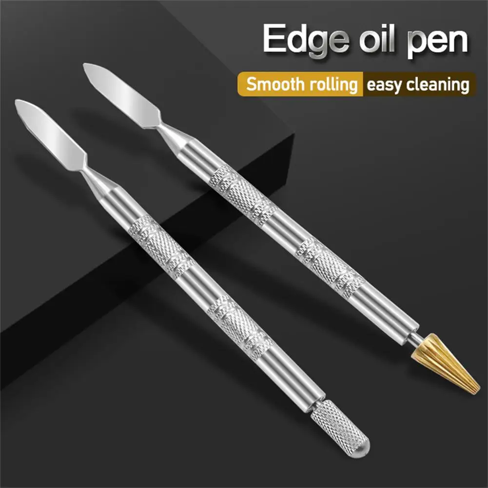 

NEW Diy Handmade Edge Oil Painting Double-sided Pen Dual-use Leather Edge Treatment Sticky Glue Tool With Bearing
