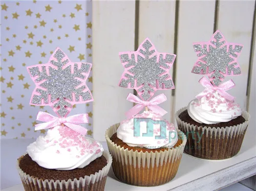 10 шт. белые и серебряные блестящие топперы для капкейков медиаторы вечеринок еды