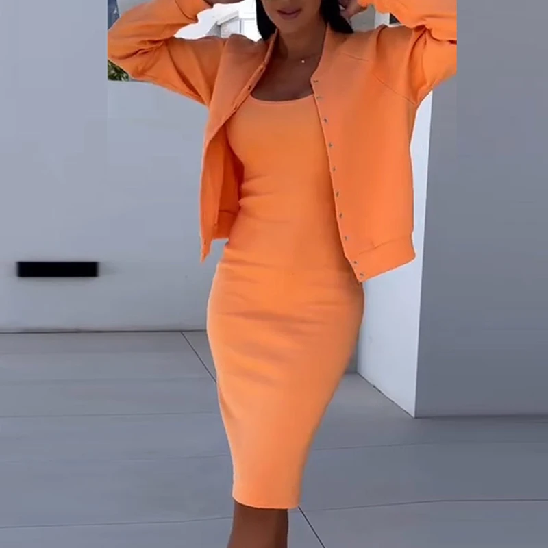 Повседневное пальто с длинными рукавами и подтяжками комплект платья осенний