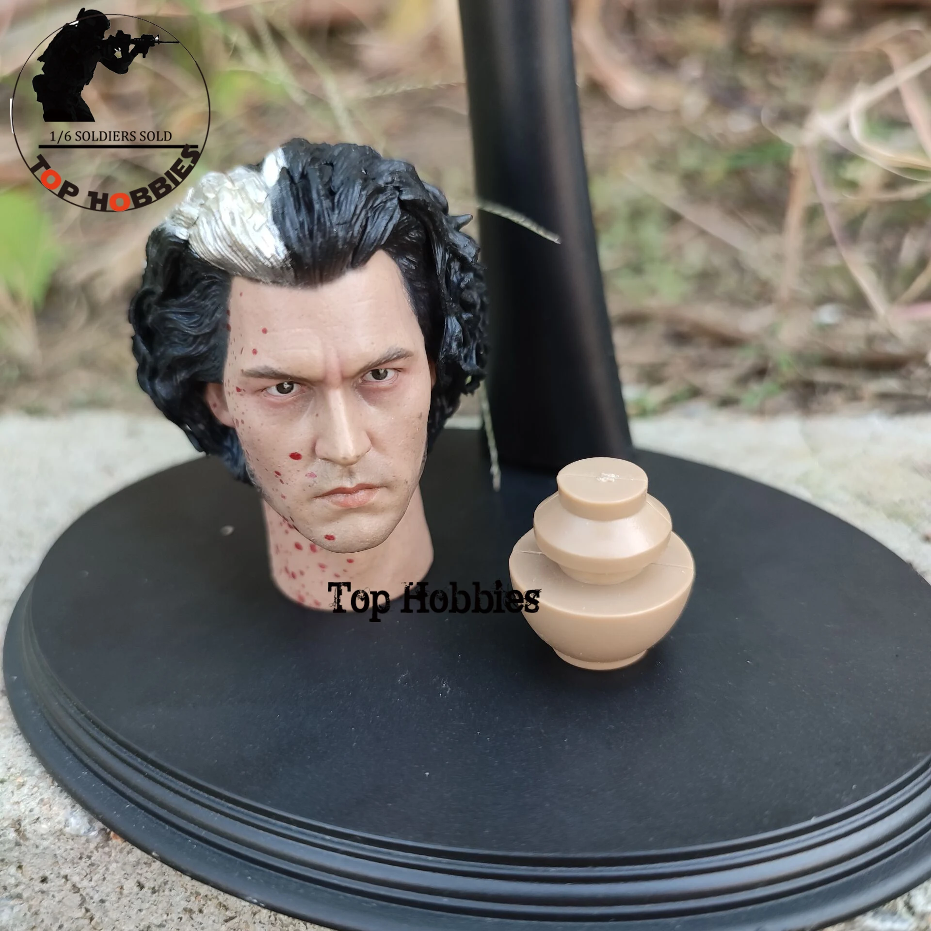 

Headplay 1/6 Sca Action Figure Male Head Sculpture Model C-0029 Sweeney Todd Headsculpt Carving Fit 12Inch COO Hottoys Body