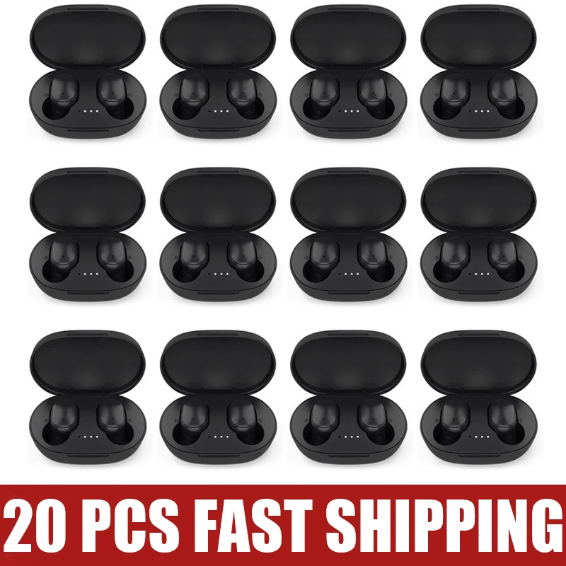 

20Pcs Wholesale TWS A6S Wireless Headphones Bluetooth Earphone 5.0 Stereo Headset Earbuds with Microphone for Iphone Xiaomi