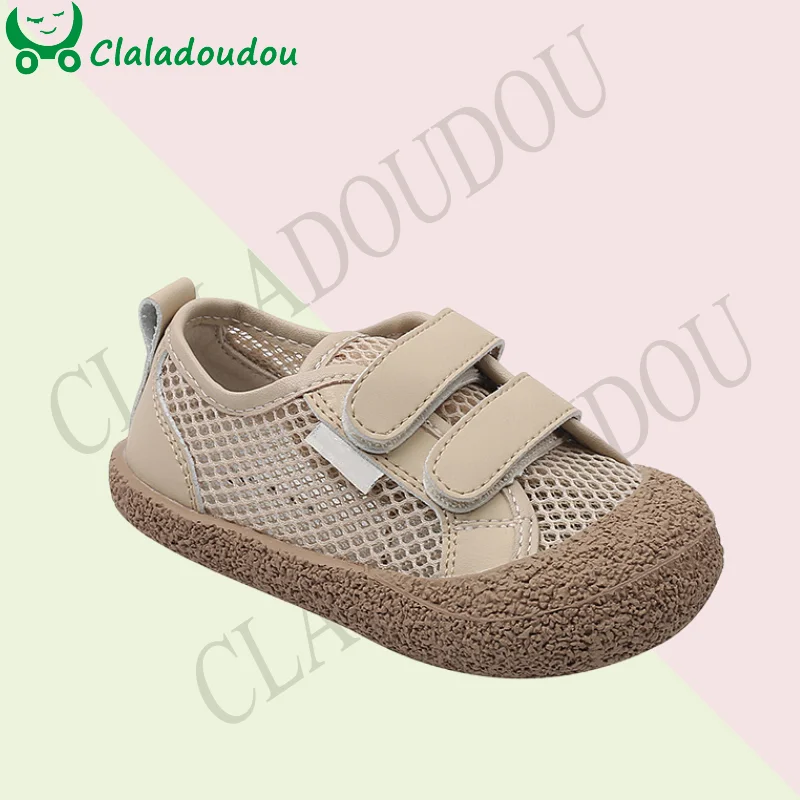 

14-16cm 2023 Kids Mesh Sneakers Shoes For Girls Boys Solid Soft Rubbler Sports Shoes For Toddler Little Children Hollow Walkers