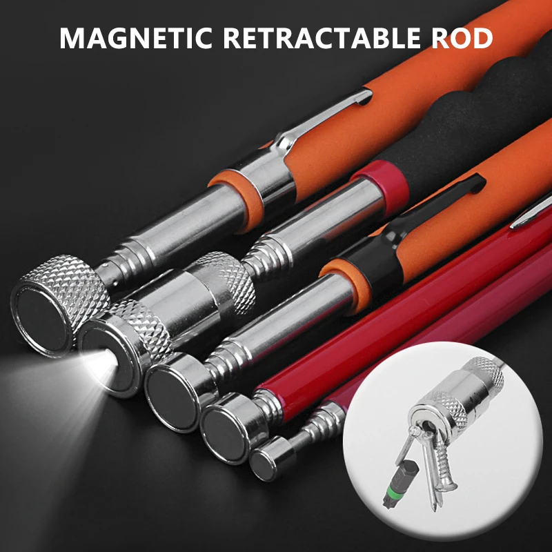 Telescopic Magnetic Pen Metalworking Handy Tool Magnet Capacity for Picking Up Nut Bolt Adjustable Pickup Rod Stick Tools
