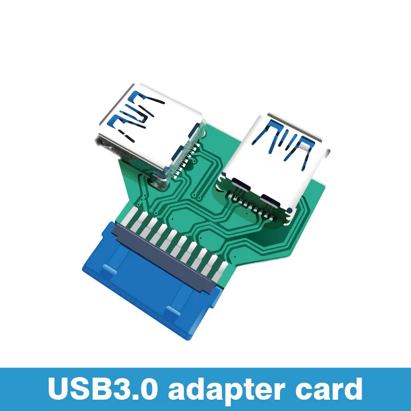 USB 3.0 Женский адаптер материнской платы 19/20-контактный разъем на двойной
