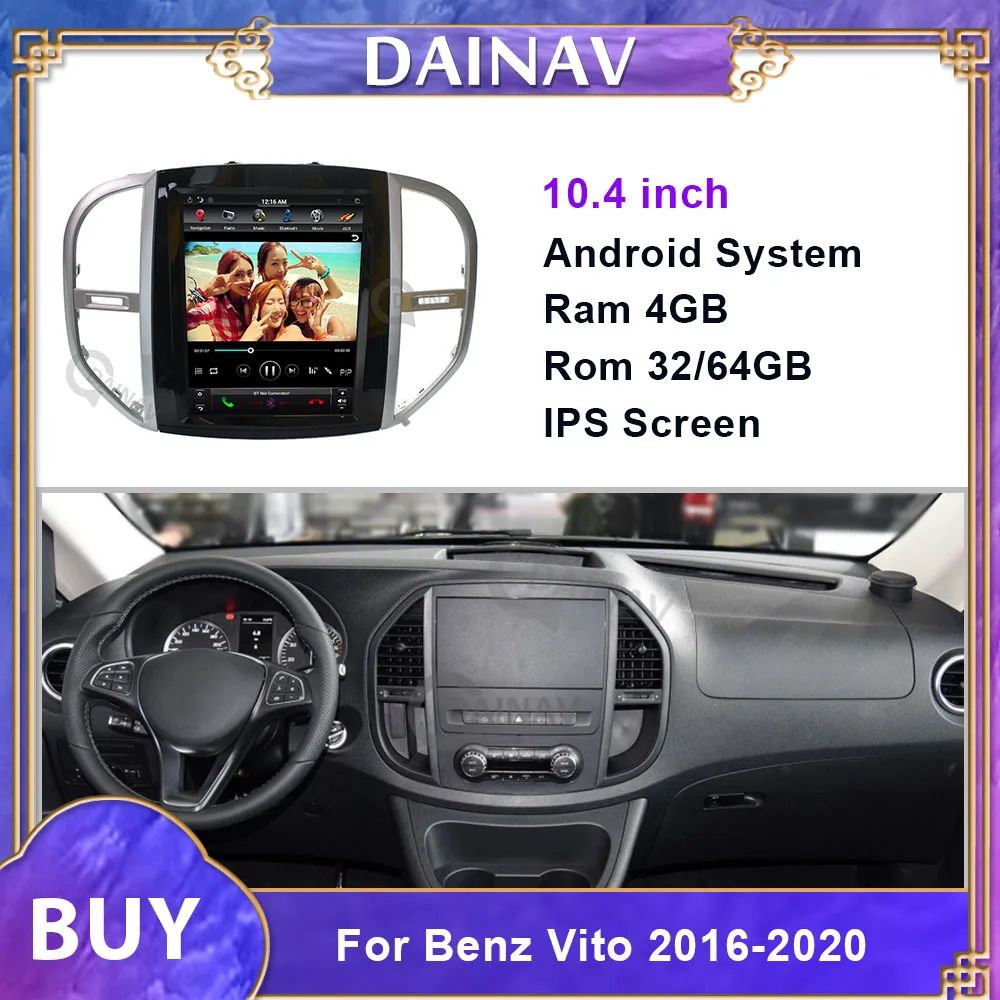 

Автомагнитола на Android, мультимедийный плеер для Benz Vito 2016-2020, автомобильный GPS-навигатор, Авторадио с вертикальным экраном 12,1 дюйма, DVD-плеер