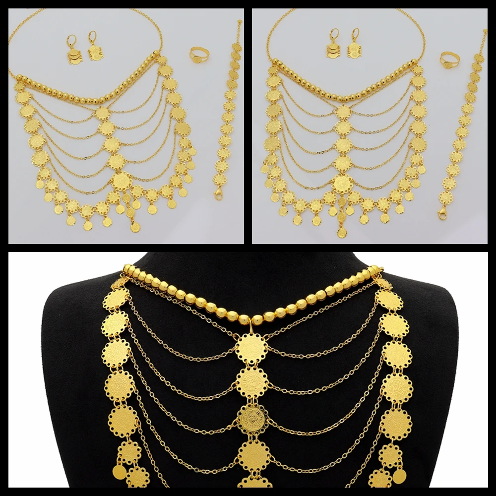 Длинная цепочка для свитера в этническом стиле винтажное ожерелье позолоченное