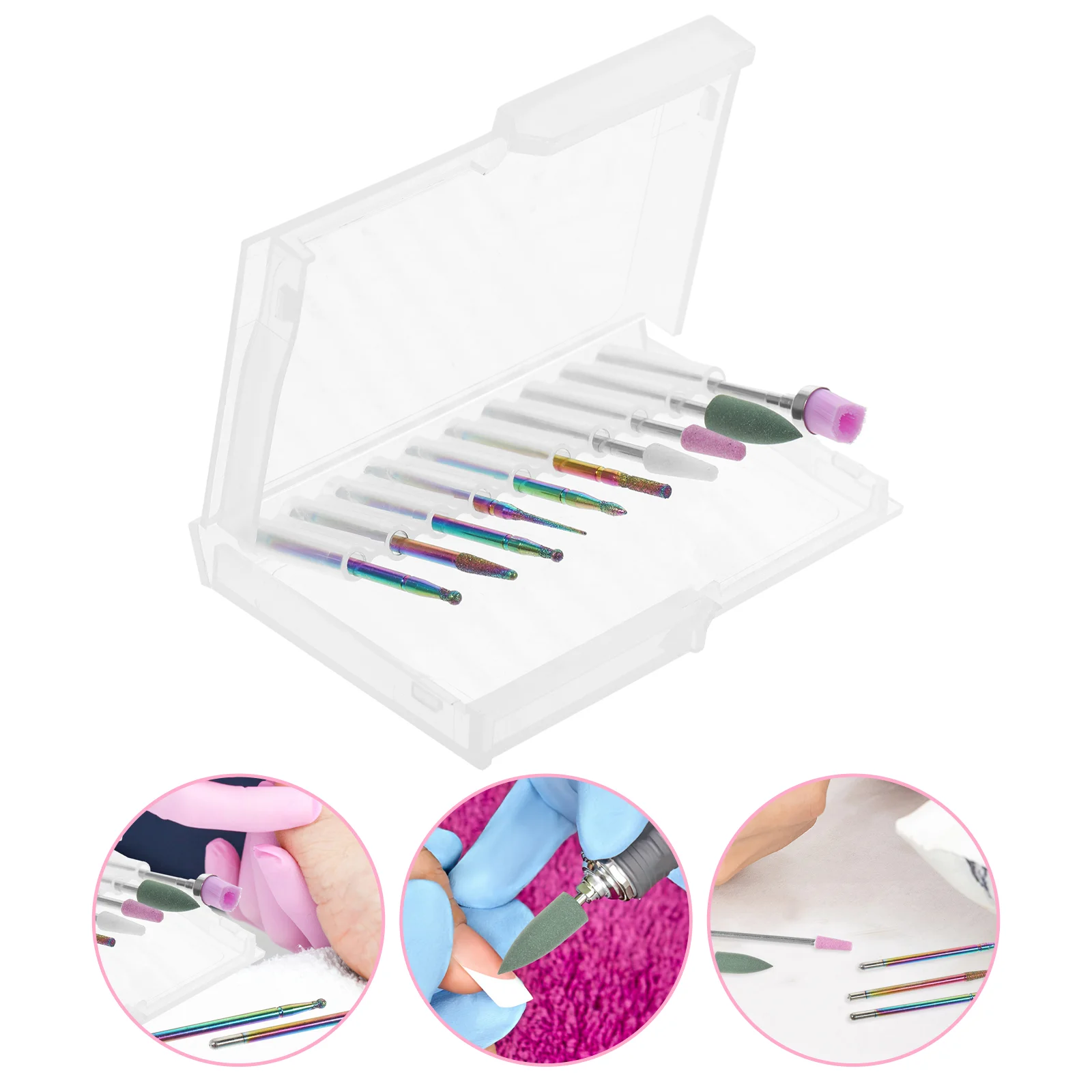 10 шт. полировщик для ногтей набор удаления гелевых бит наборы сверла кутикулы