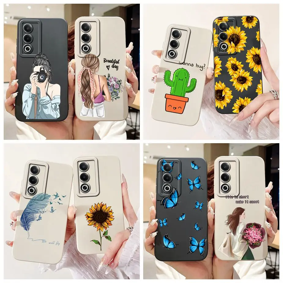 Для Oppo A3 Pro 5G Чехол A3Pro CPH2639 Styllish Sunflower Pretty Girls Cover Мягкий чехол из ТПУ для A80 A 80 OppoA80