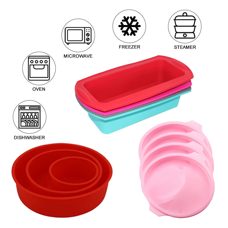 Круглая силиконовая форма для торта выпечки кондитерских изделий и аксессуары