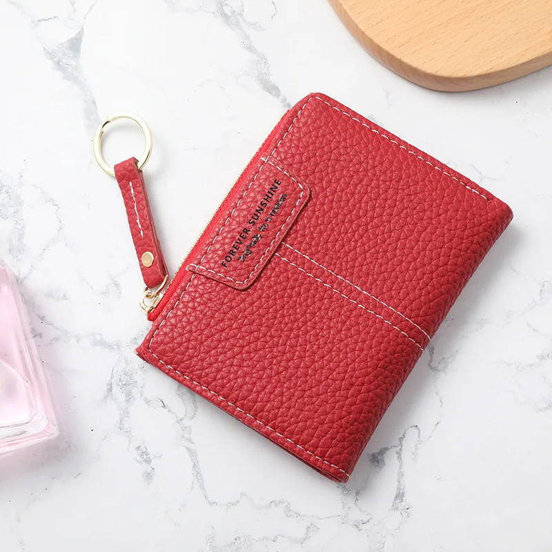 2022 Women's Mini Wallet Exquisite Lychee Pattern Wallet Coin Purse Clutch Purse Wallet Cute Women's Card Holder Holding ID Card