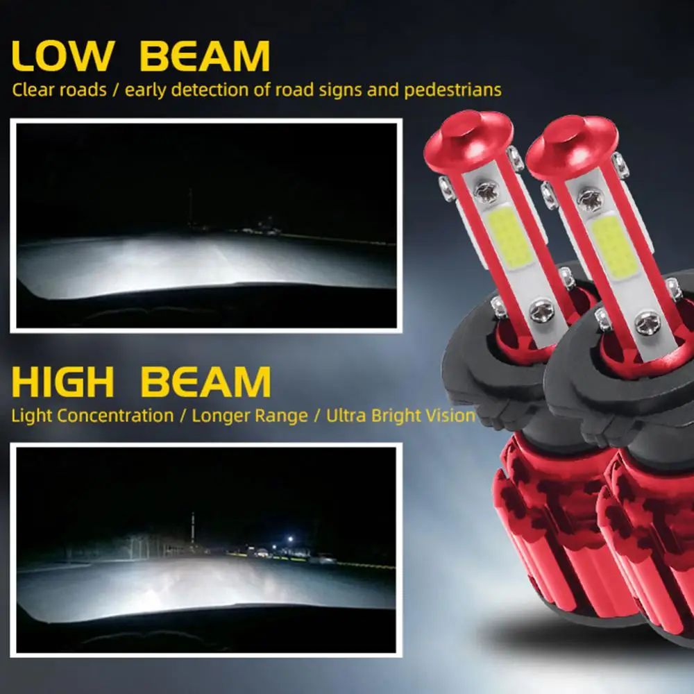

Автомобильные светодиодные фары, легкая установка, Яркий светящийся автомобильный туман, подключи и играй, 9005 Светодиодные Автомобильные фары, автомобильные аксессуары, 52 Вт