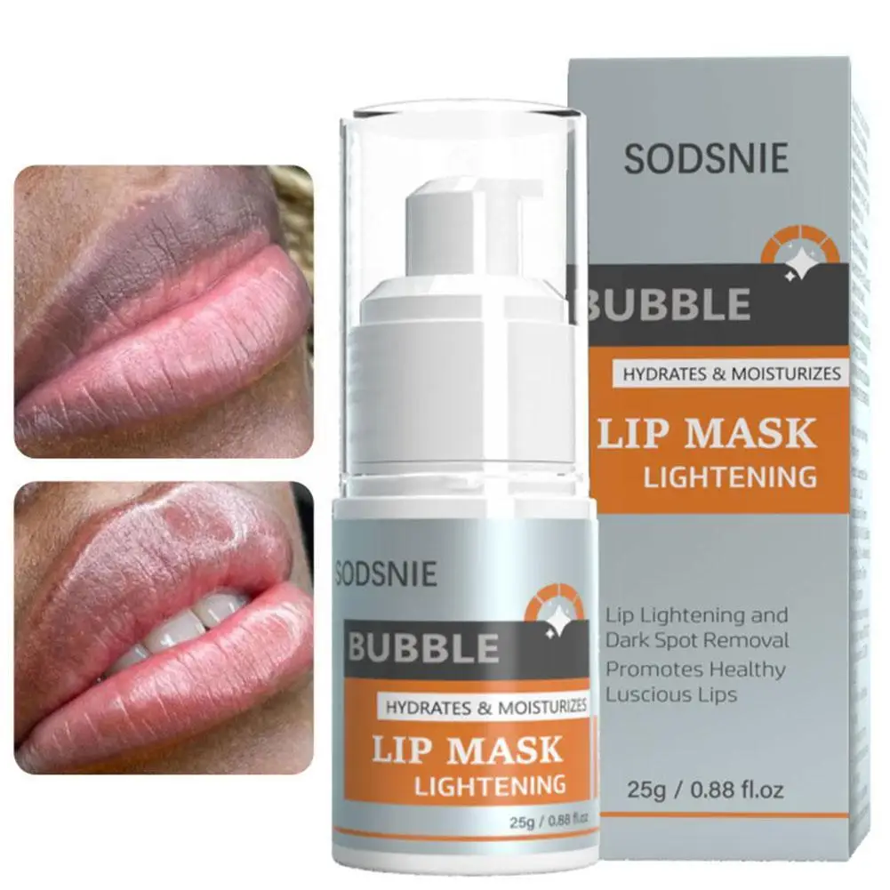 

25g Bubble Brightening Lip Mask Nourishing Repairing Whitening Lip Resist Lip Pigment Lines Cracks Care Removing Lighten Dr G2V6