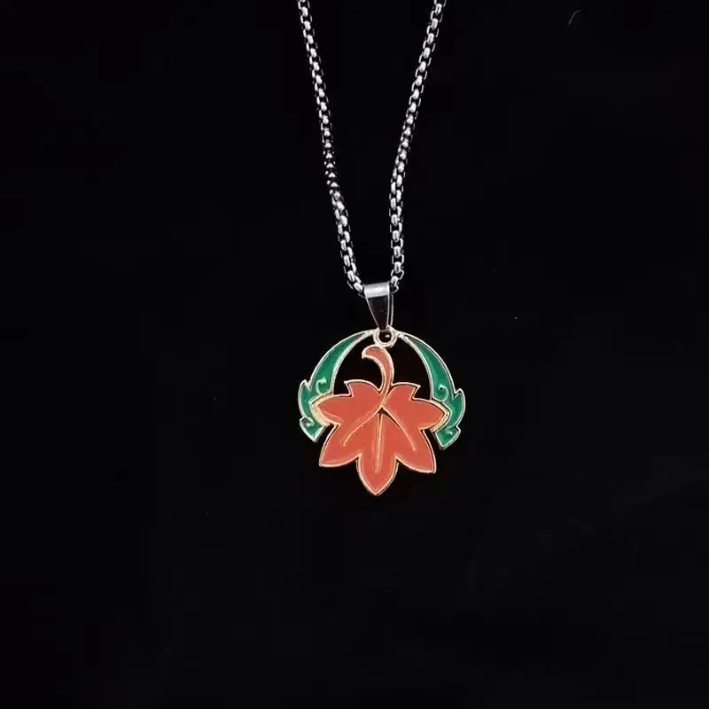 

Kaedehara Kazuha Titanium Steel Necklace 3 Styles Chains Genshin Impact Pendant Maple Leaf Animation Game Jewelry Gift for Fans