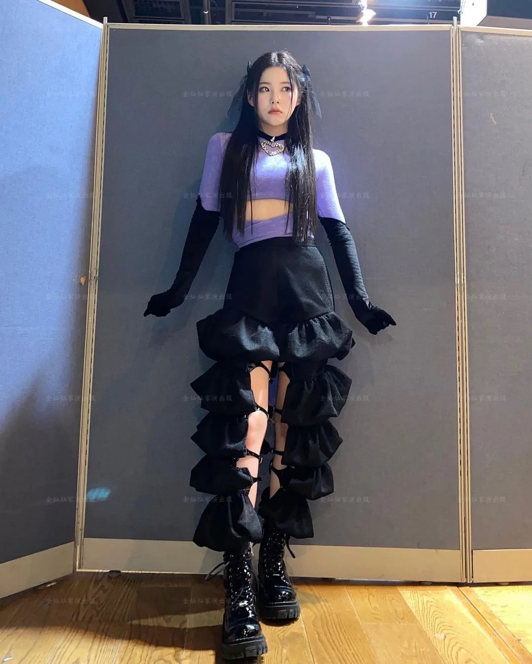 

Kpop Korea Celebrity Women Black Hollow Pants Festival Clothing Rave Jazz Dancewear Dancer Outfit Concert Outfits Stage Costume