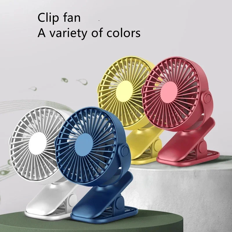 

Portable USB Rechargeable Desk Fan Clip-on Type Mini Desk Fan 360 Degree Rotation Adjustable Clip-on for