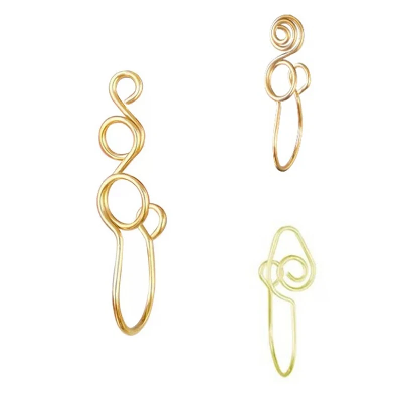 

1PC Wire Spiral Ring Fake Piercing Nose Ring Ear Clip Cuff Fashion Jewelry