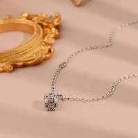 cube heart pendants women chain necklace for girls vintage birthday gift korean fashion jewelry free shipping wholesale