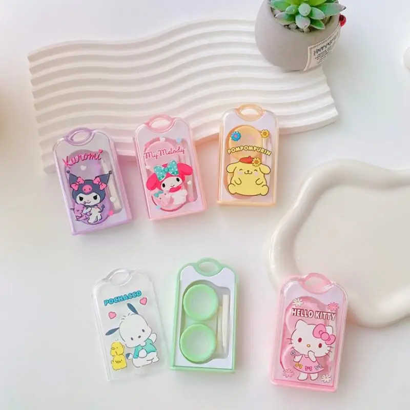 

Sanrio, контактные линзы, фотообои, милые Мультяшные очки HelloKitty Mymelody Kuromi, милые декоративные очки для девушек