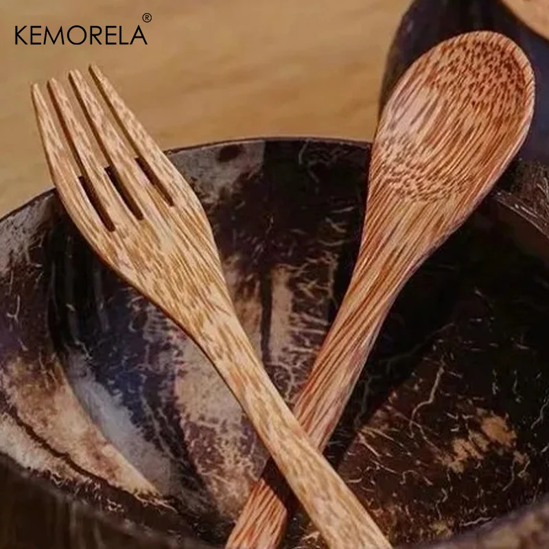 1 шт. деревянная ложка для супа и вилки