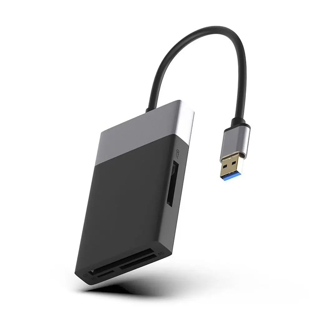 

USB 3,0 кардридер 6 в 1 устройство для чтения карт памяти SD TF CF компактное записывающее устройство OTG U адаптер для флеш-Накопителя 8 см кабель для...