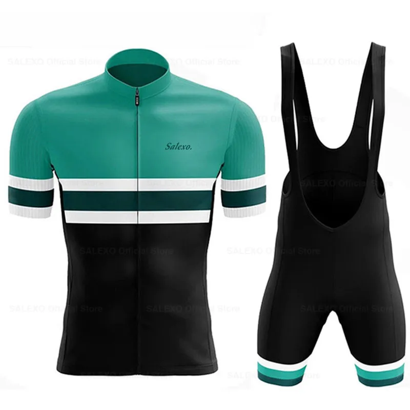 

2023 Summer Team Cycling Jersey Set Short Sleeve MTB Bike Clothes Uniform Maillot Ropa Ciclismo Men Bicycle Clothing Suit Hombre