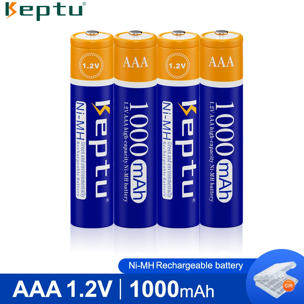 

KEPTU 1000mAh Rechargeable AAA Battery 1.2V Ni-MH AAA Batteries Rechargeable 3A aaa Battery for Mouse Toys