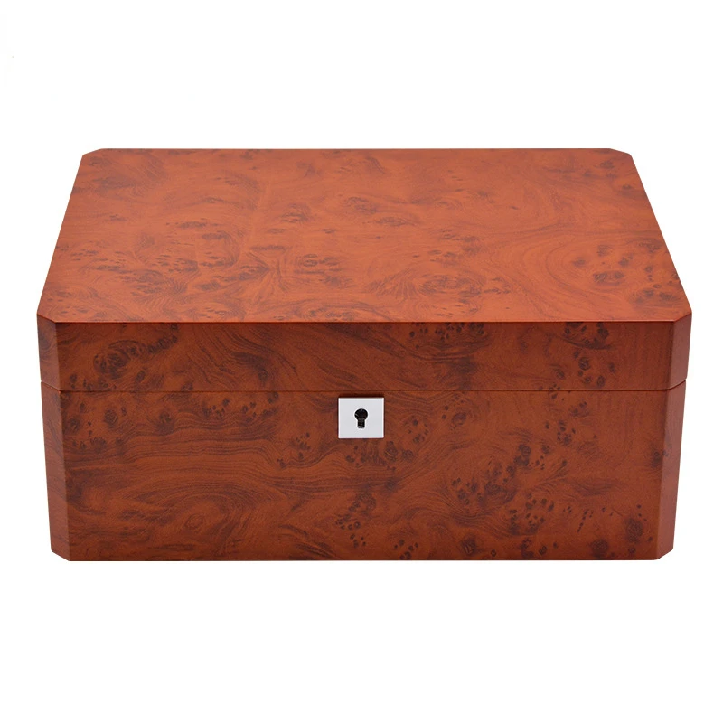 

Увлажняющая коробка для сигар из тика, коробка для хранения с цветком персика, увлажняющая коробка для сигар