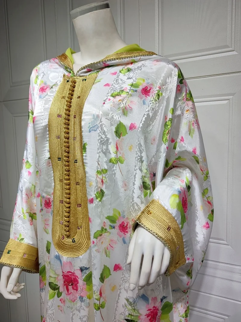 Abaya Dubai Turkey Muslim Print Hijab Dress Kaftan Islam Clothing African Maxi Dresses for Women Robe Djellaba Femme 2022