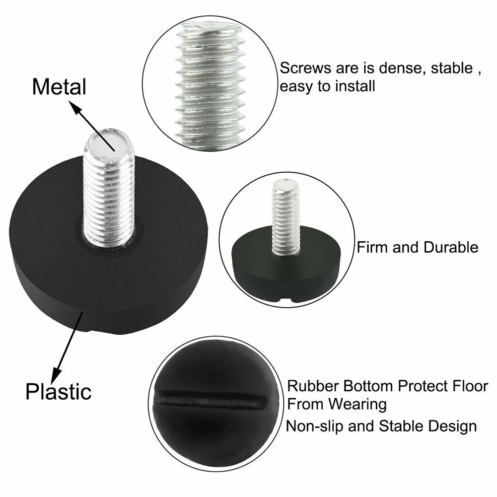 

Conference Room Tables Leveling Foot Furniture Glide 20Pcs M6 Metal Plastic Restaurant Furniture Screw On Type