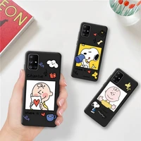 cartoon cute dog snoopy phone case for samsung galaxy a52 a21s a02s a12 a31 a81 a10 a30 a32 a50 a80 a71 a51 5g
